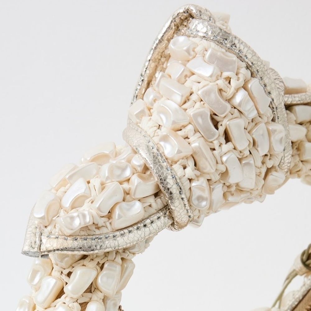 Poolside The Josie  Knotted Top Handle Pearl Bag - Picture 14 of 16